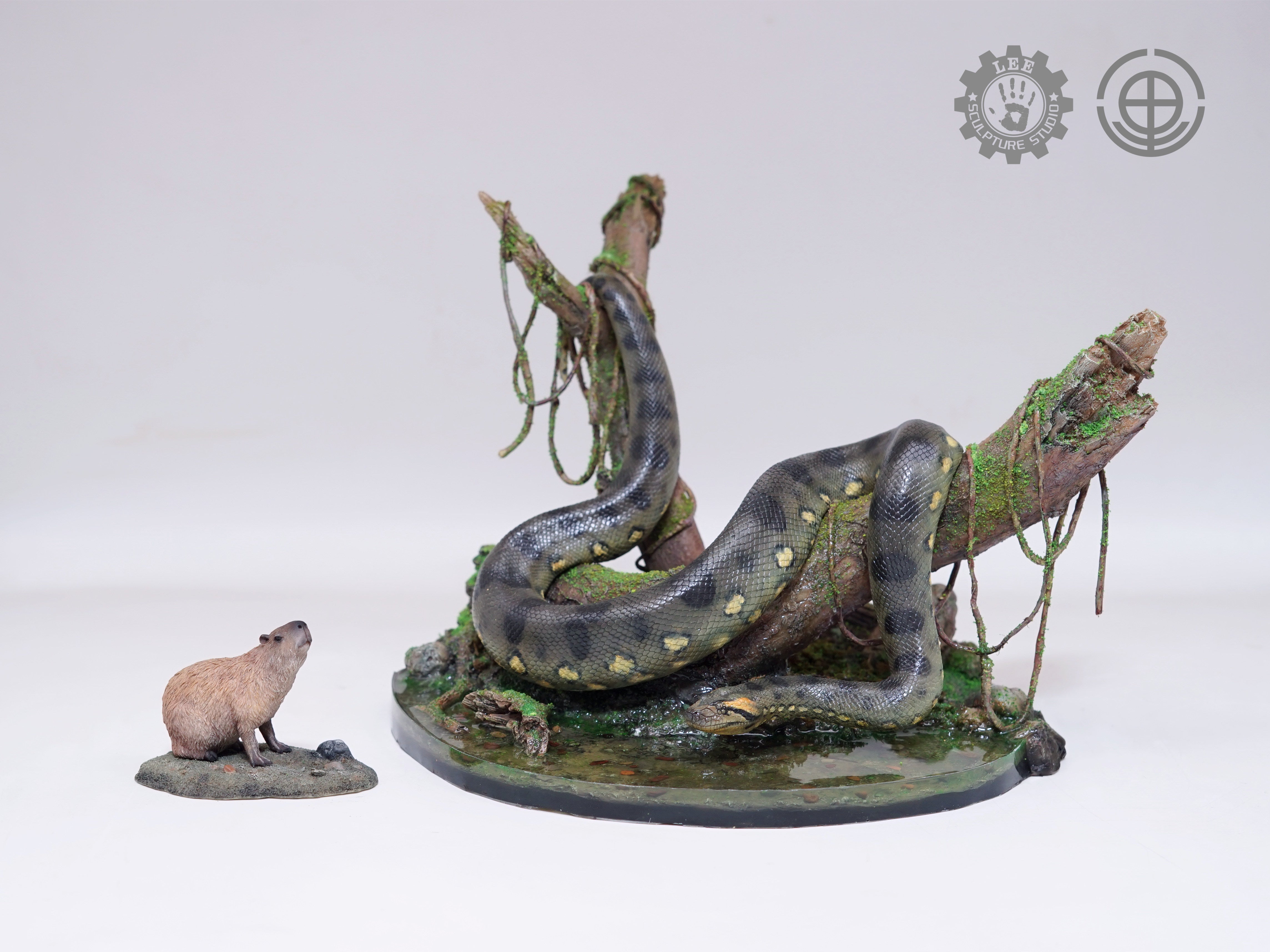 LEE Sculpture Studio 1/10 Scale Green anaconda Model