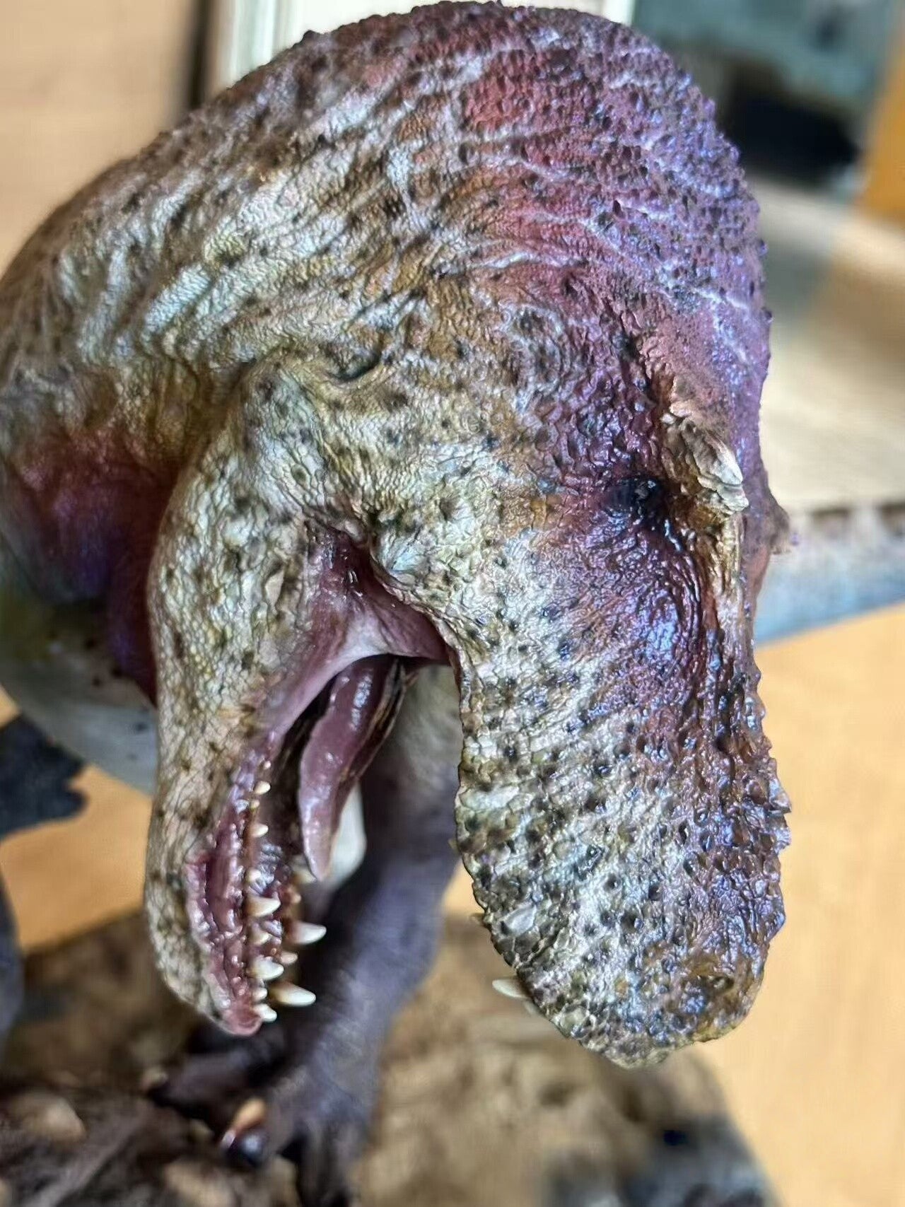 SHOWANNA 1:15 Scale Tyrannosaurus Rex VS Ankylosaurus SCENE STATUE USED