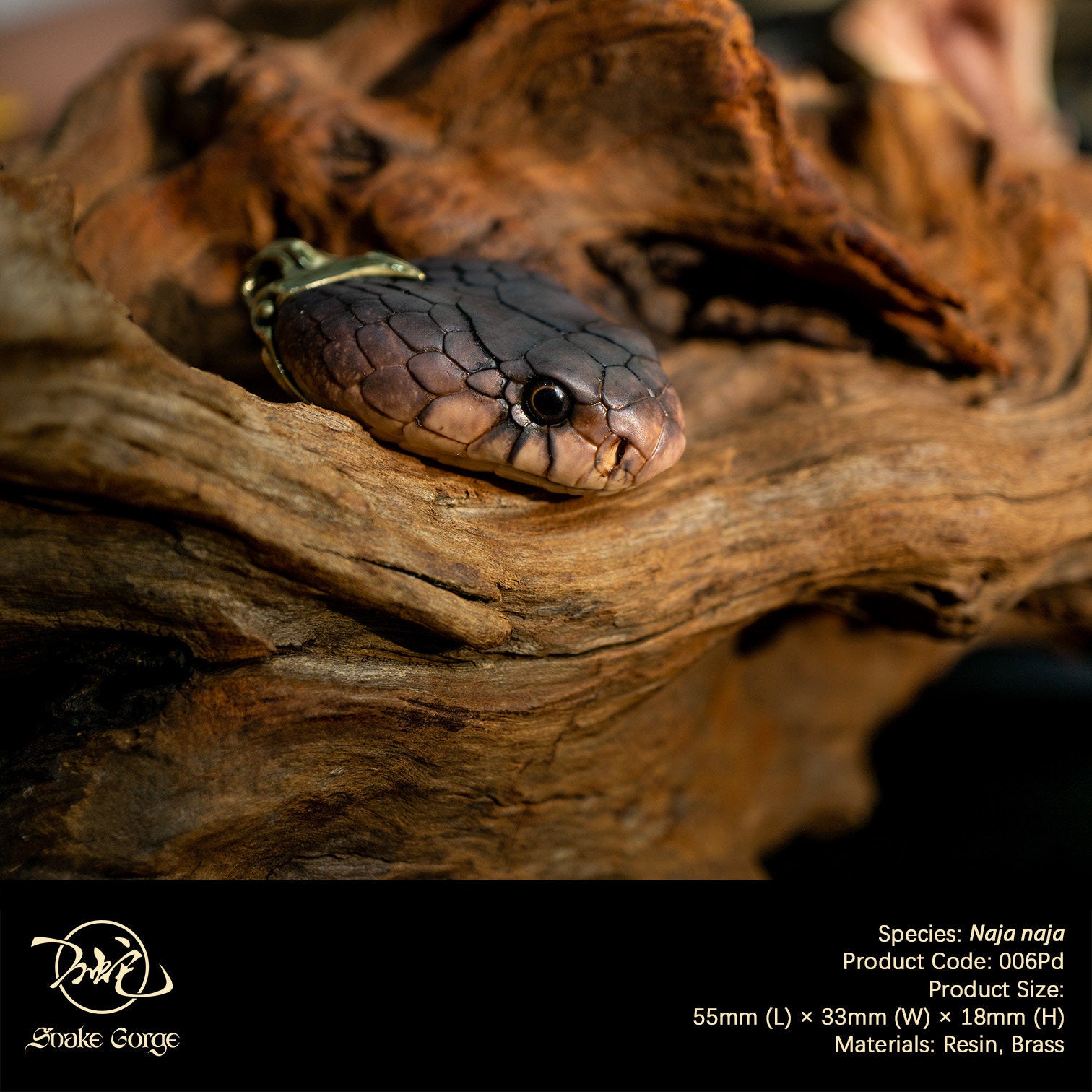 Snake Gorge Indian cobra Pendant Model