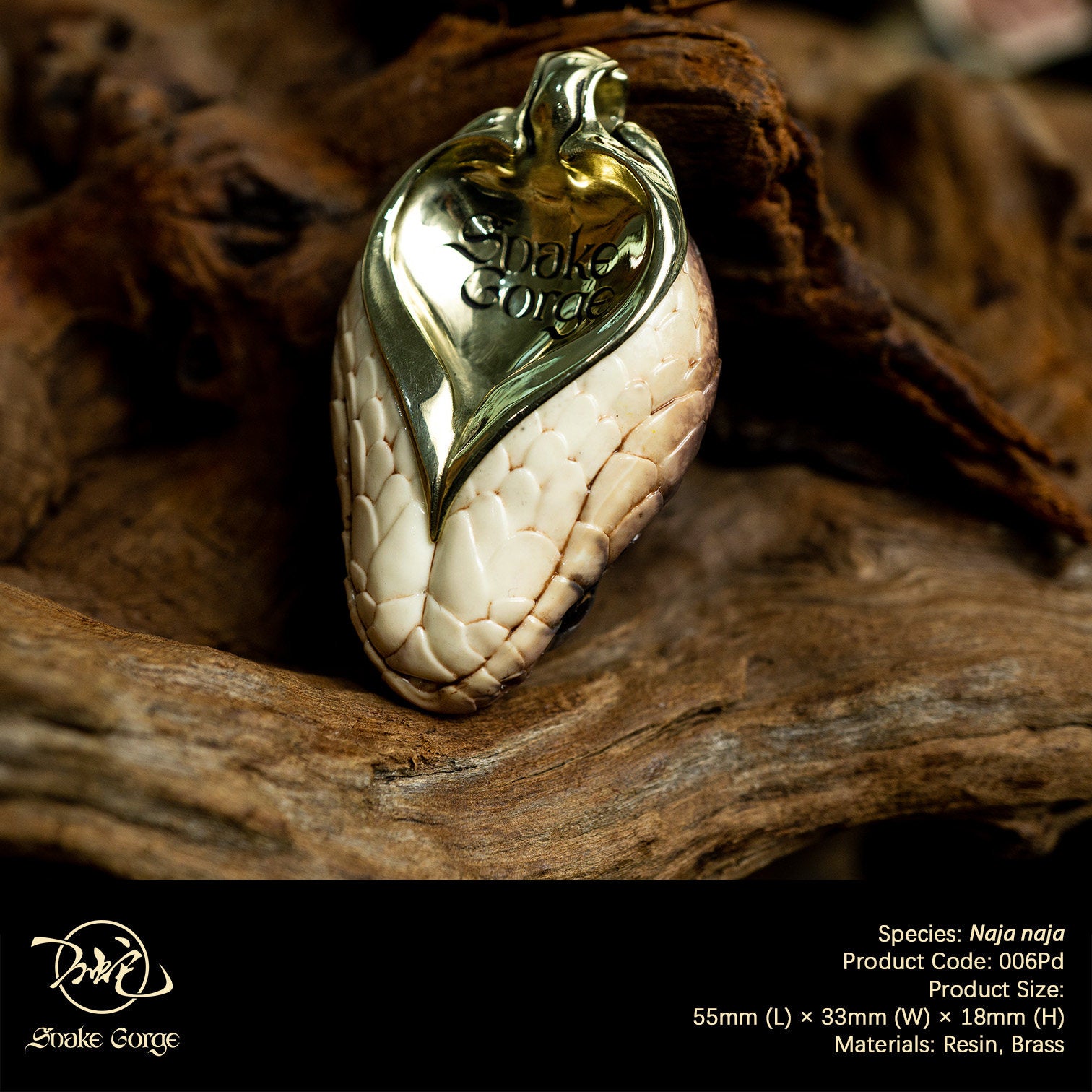 Snake Gorge Indian cobra Pendant Model