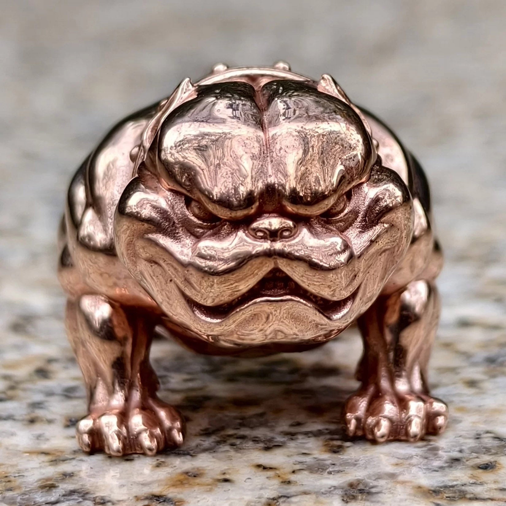 Pure Copper Fierce Guard Dog Figurine Animal Ornament Home Decor
