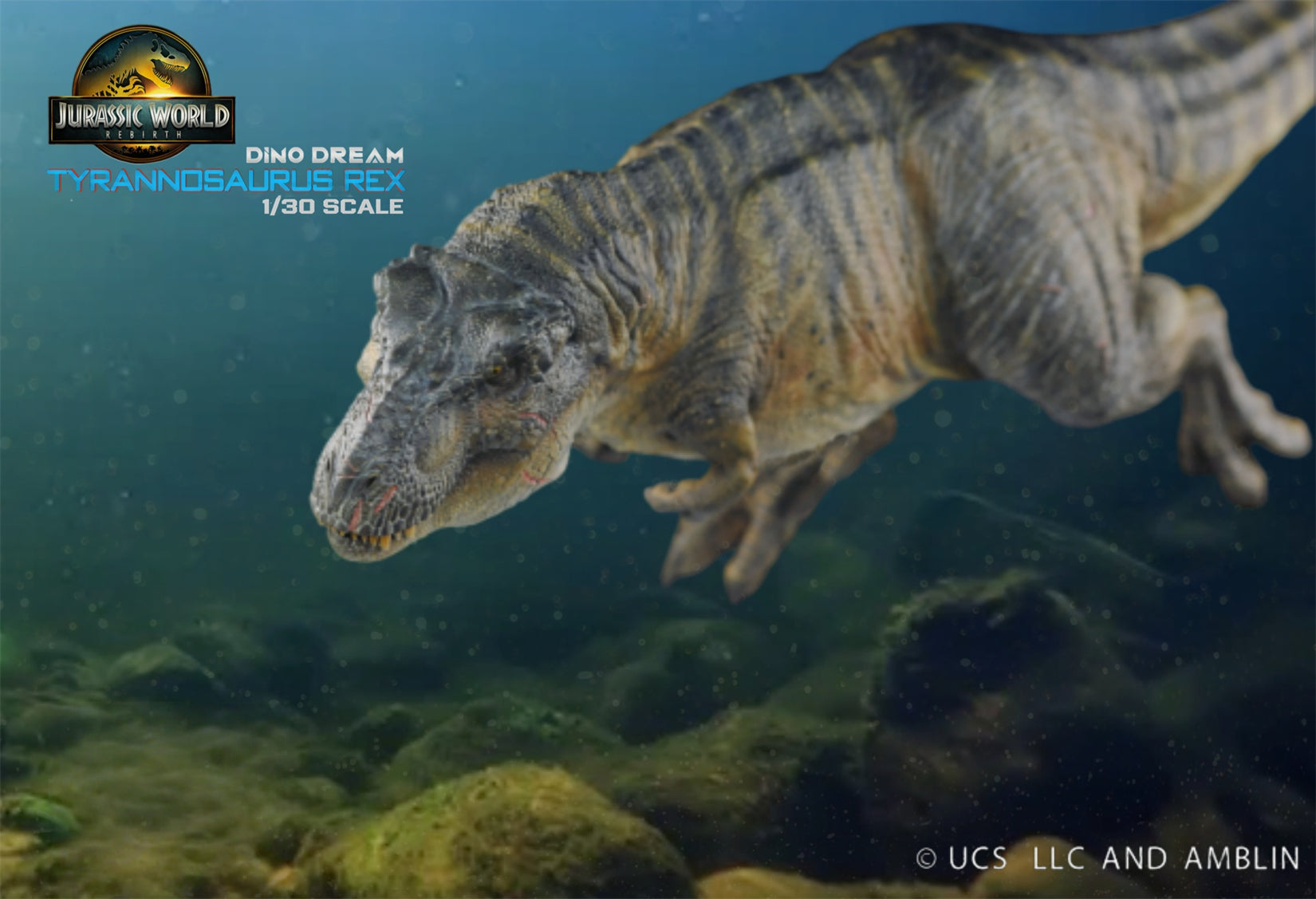DINO DREAM 1:30 Scale JW4 Rebirth Tyrannosaurus Rex Swim Ver Model