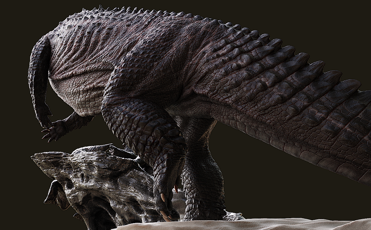 Gold Ankh Studio Postosuchus kirkpatricki Placerias Scene Model