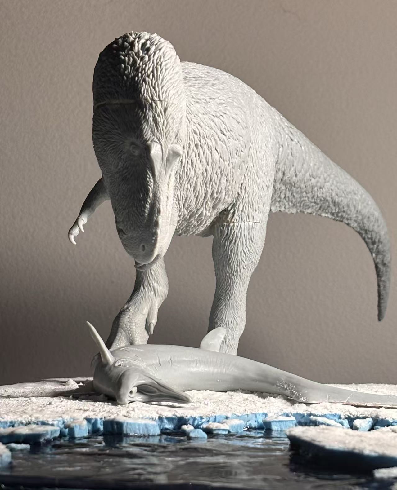 Cen DaoYi Studio 1:15 Scale Nanuqsaurus Juvenile Mosasaurus Scene Model