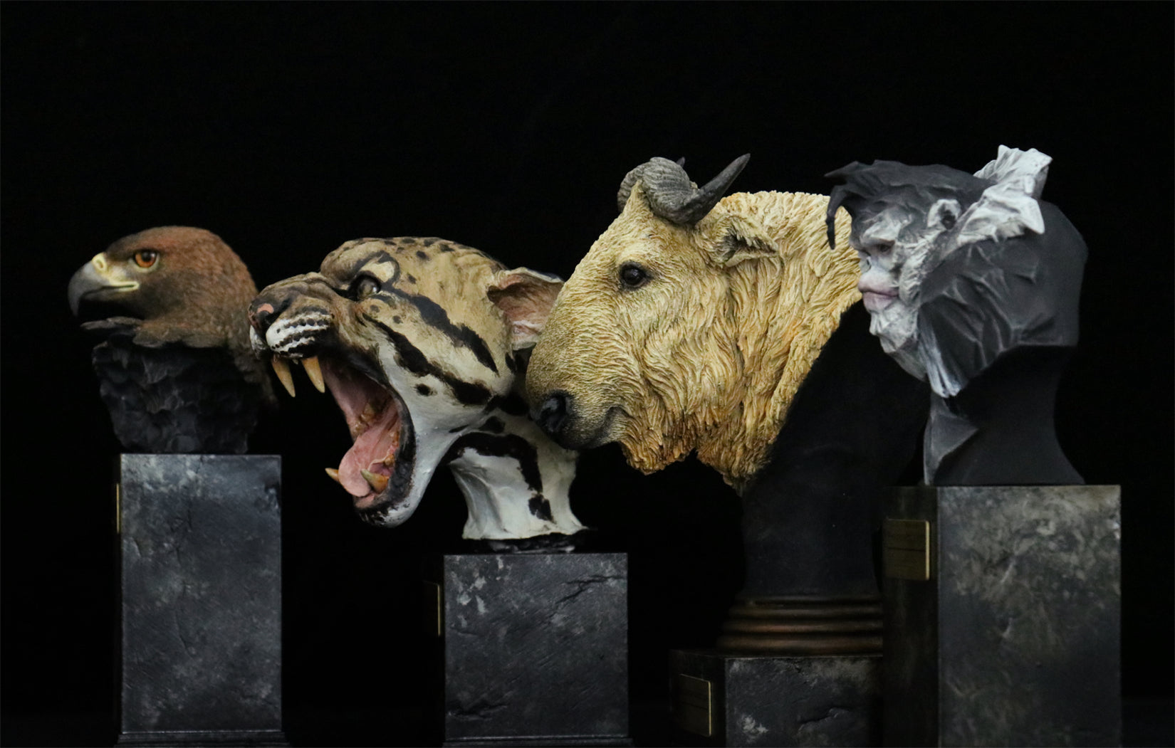 In the Wilds of China Series 01 Endangered Wildlife Art Sculpture Model