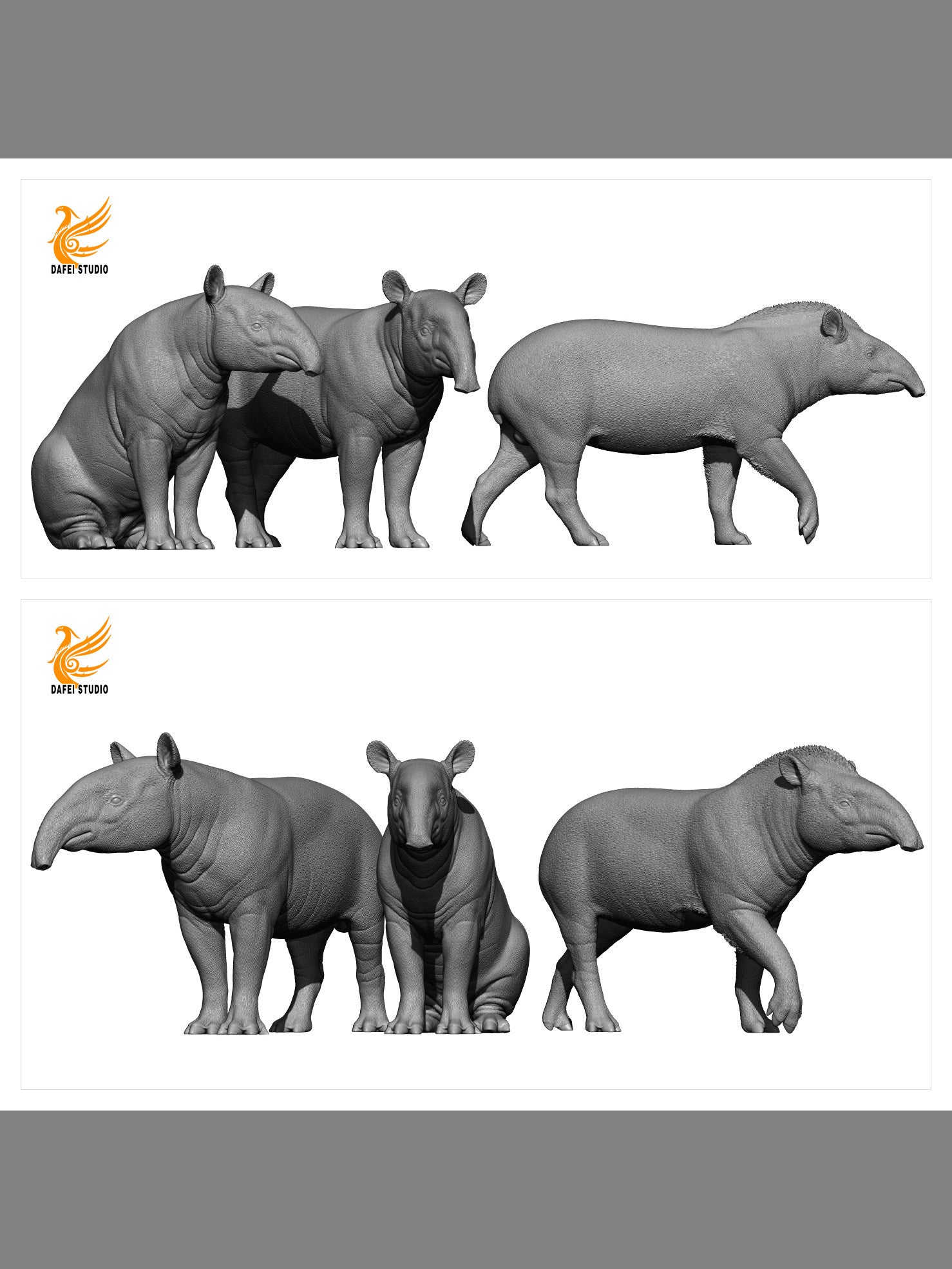 DAFEI Malayan tapir Tapirus terrestris Model