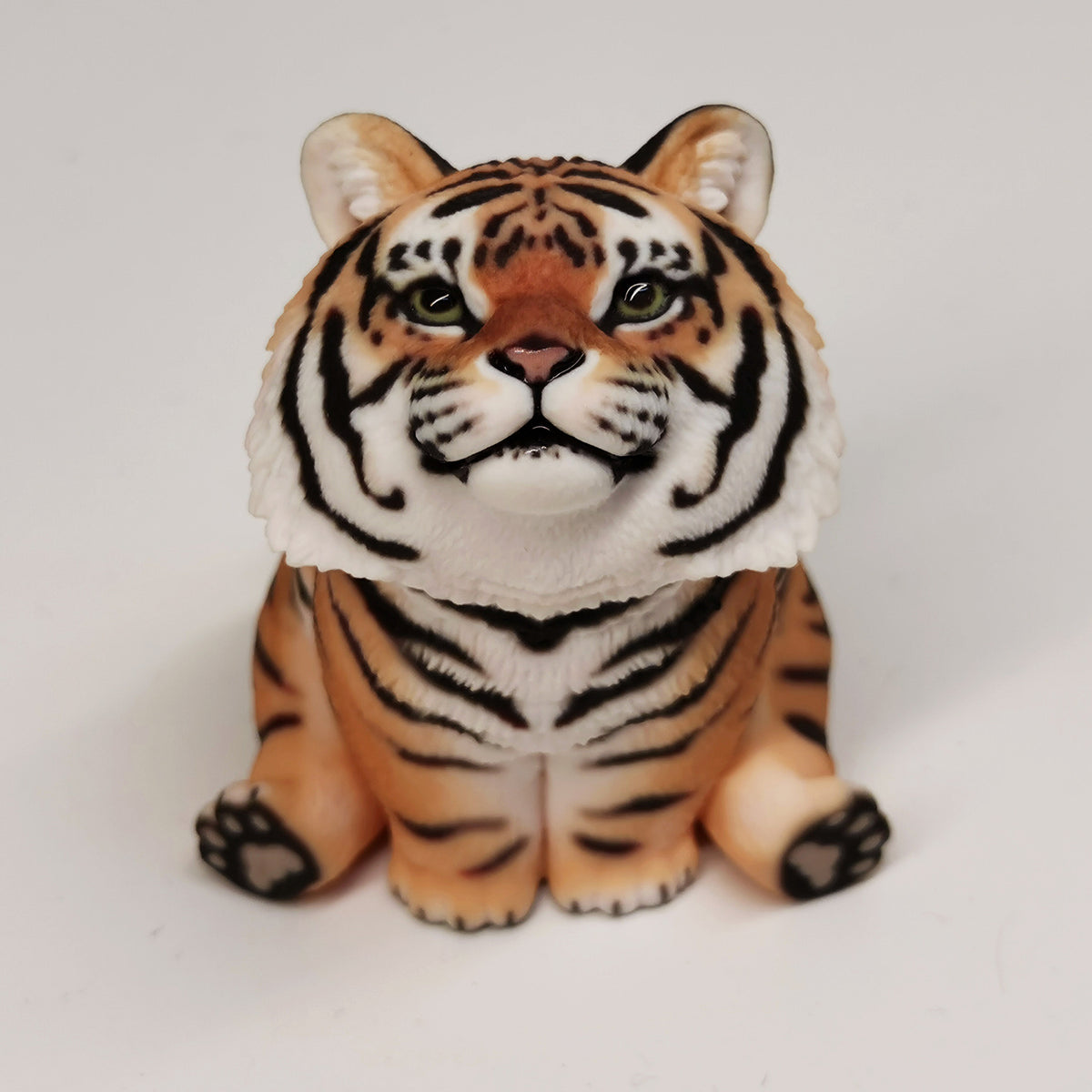 6cm Mini Painted Tiger Model Animal Resin Figurine