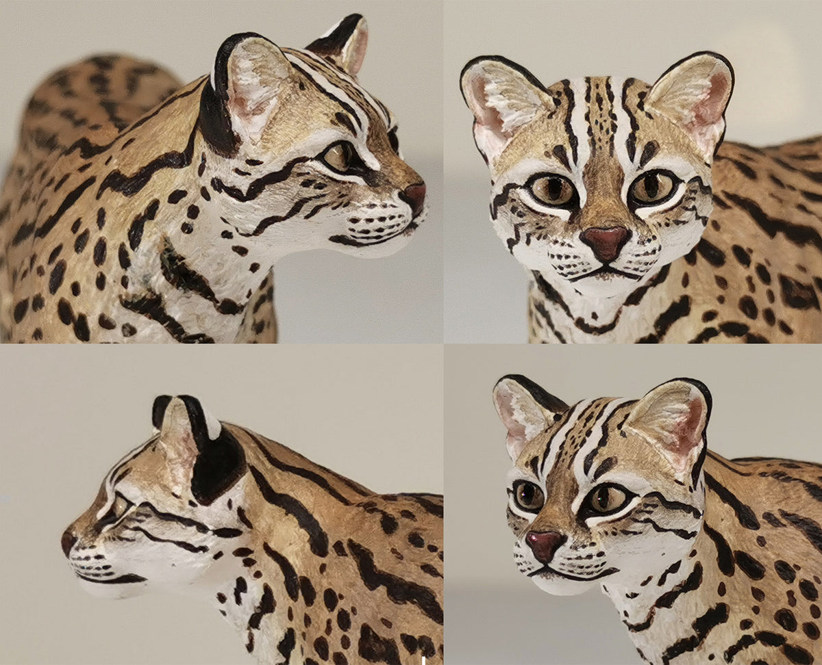 East China Leopard Cat Animal Figure Unpainted Version