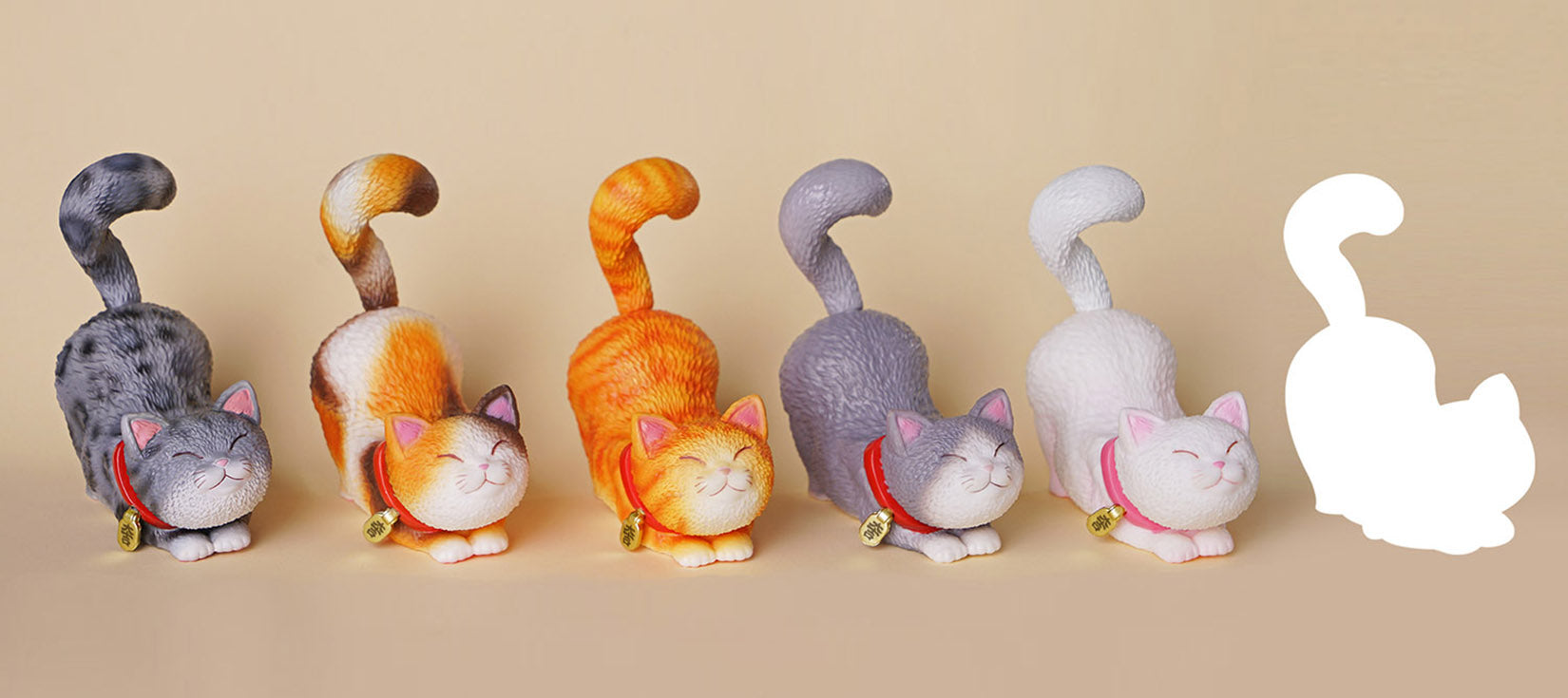 Flop-over Cat Model Resin Animal Figure