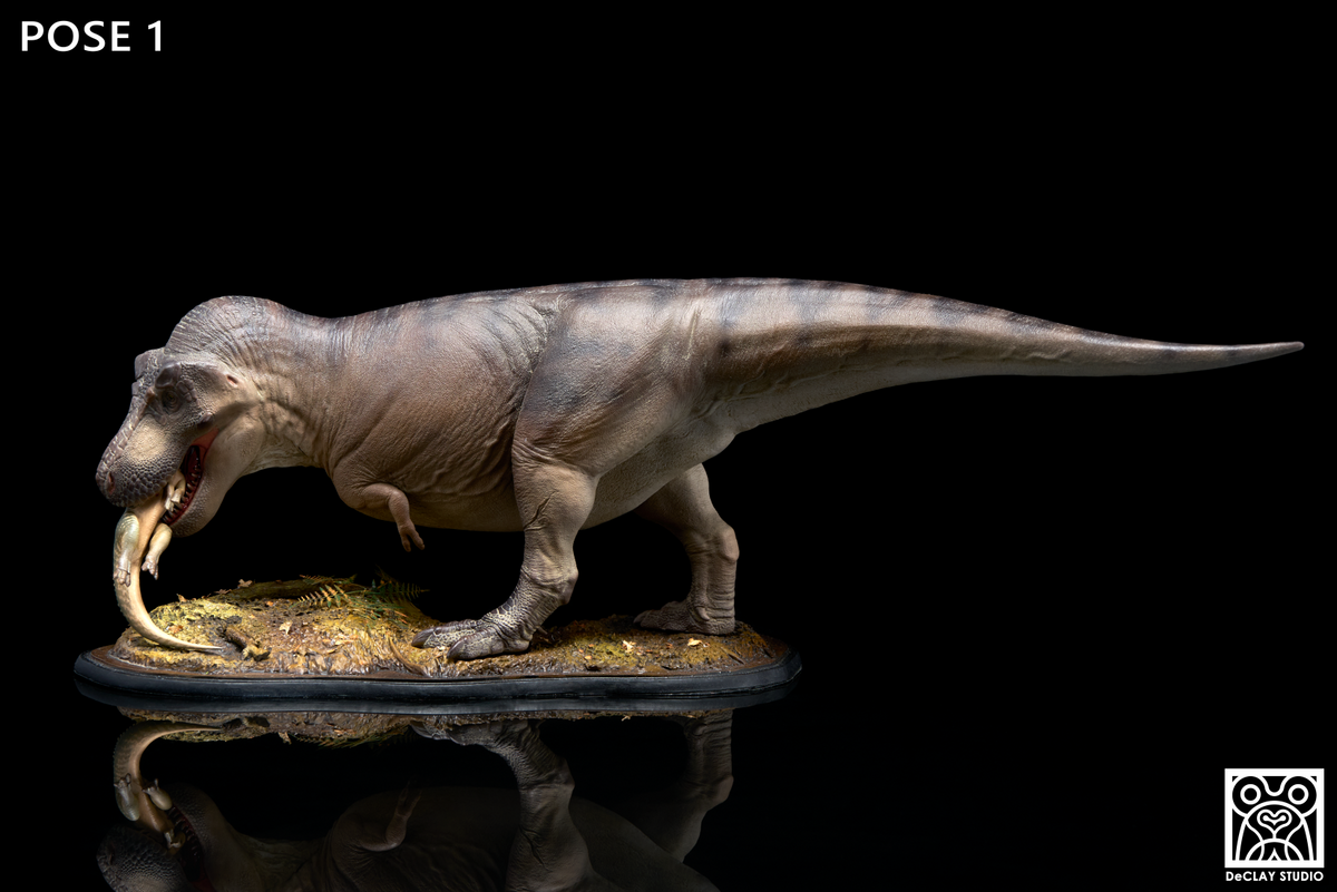 De CLAY Studio T. rex and Edmontosaurus Model