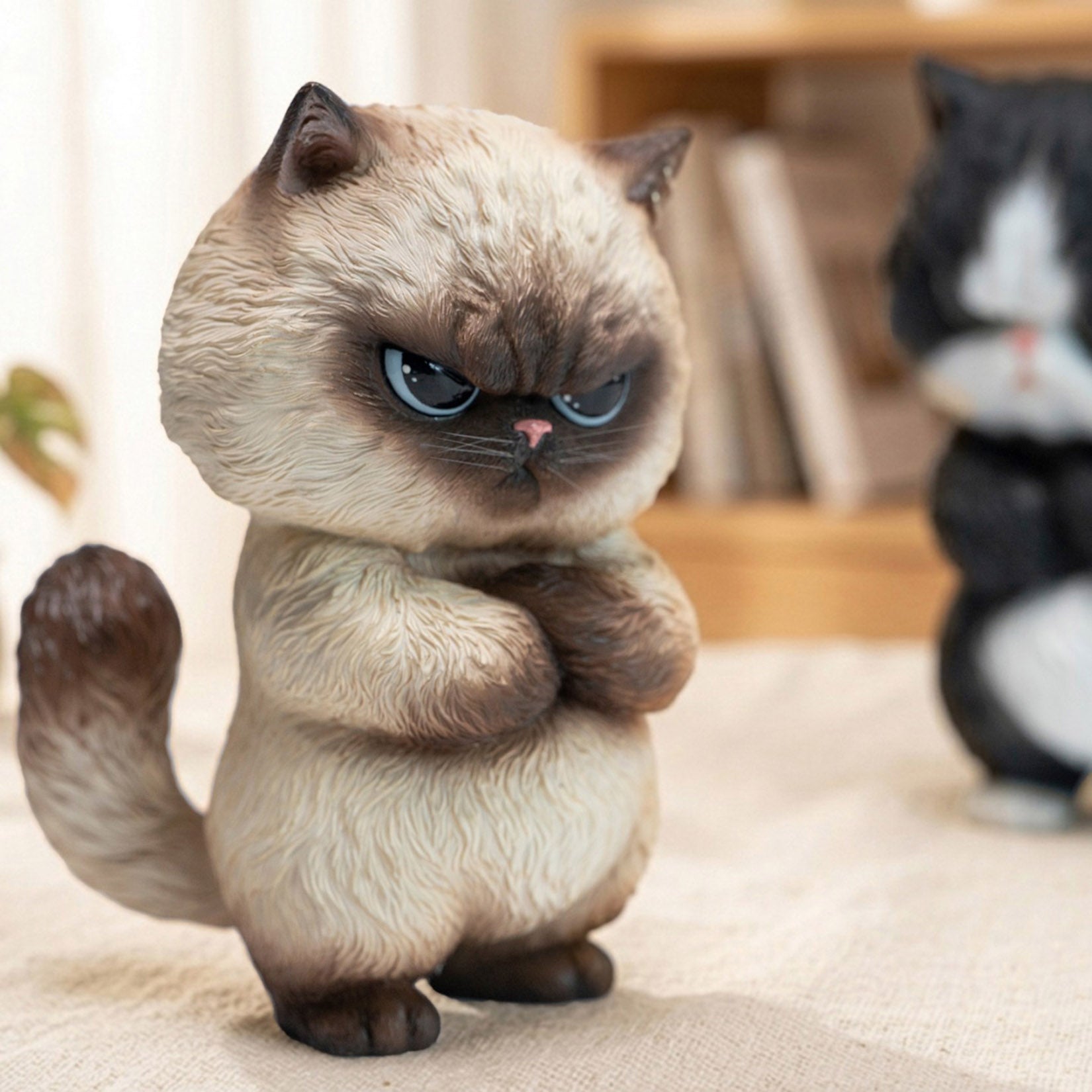 JXK Studio Bengbeng Baba Cat Figurine Ornament