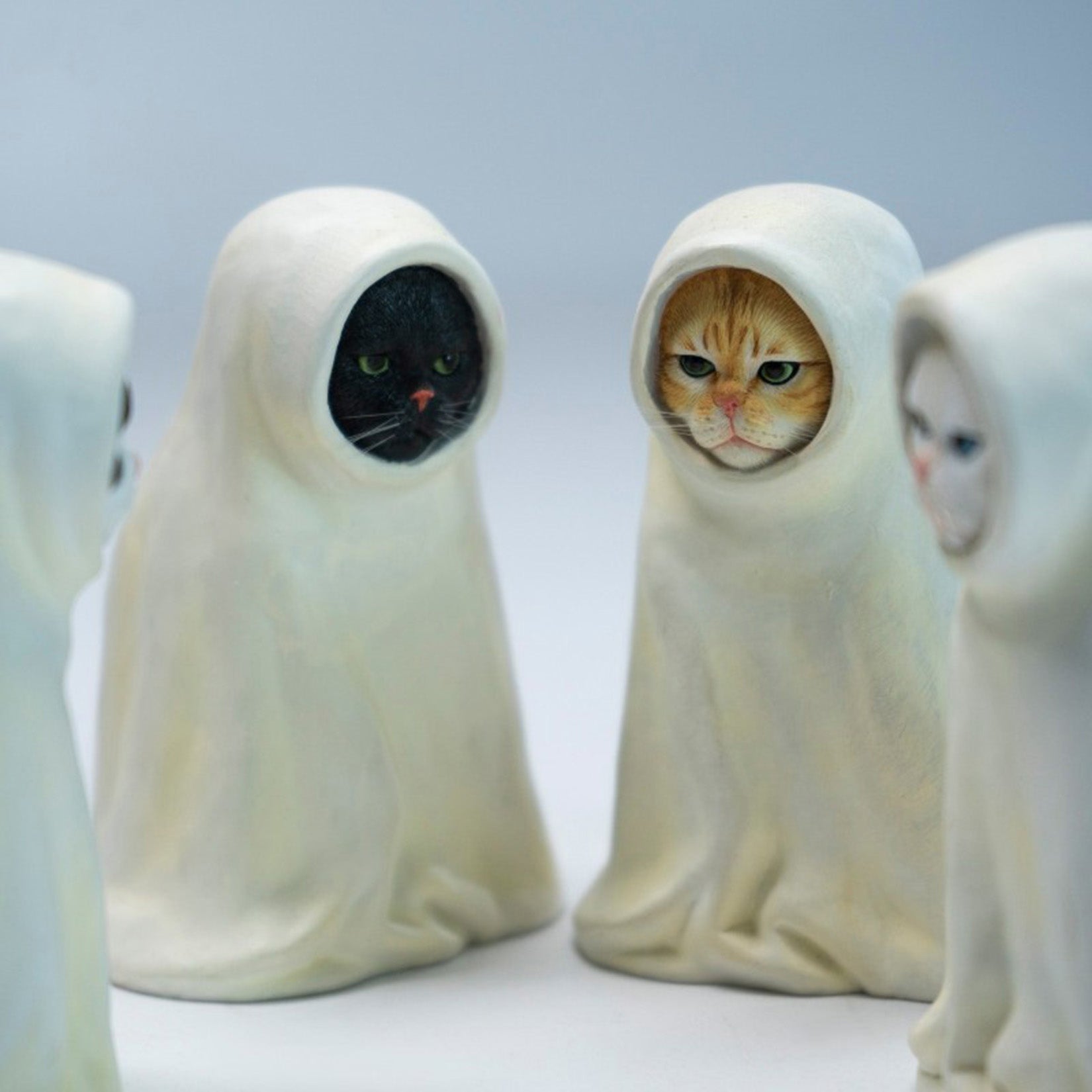 JXK Studio White Robe Spirit Cat Model