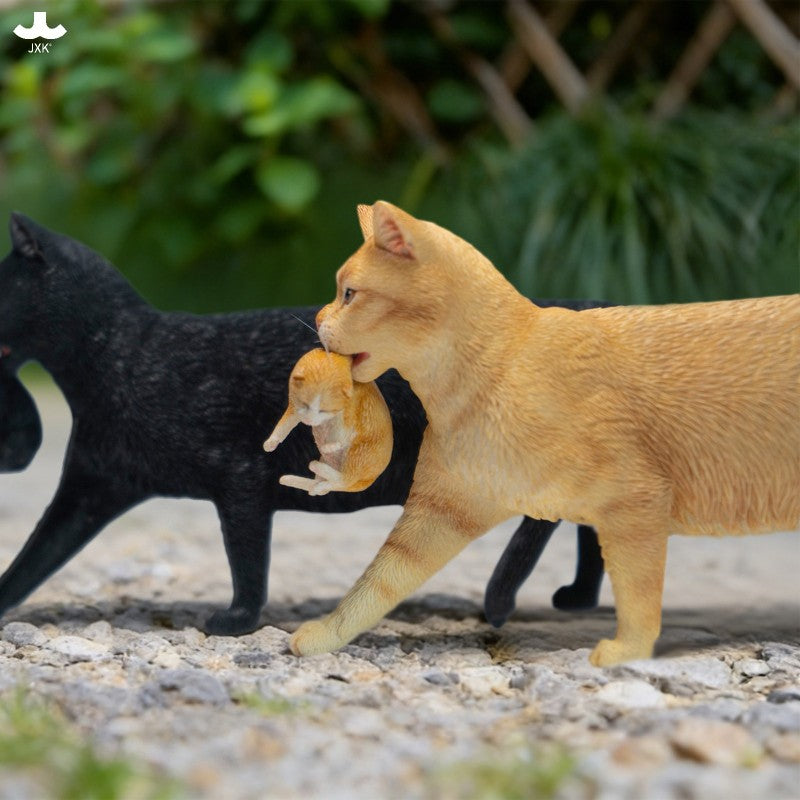JXK Domestic Cat with Kittens Model