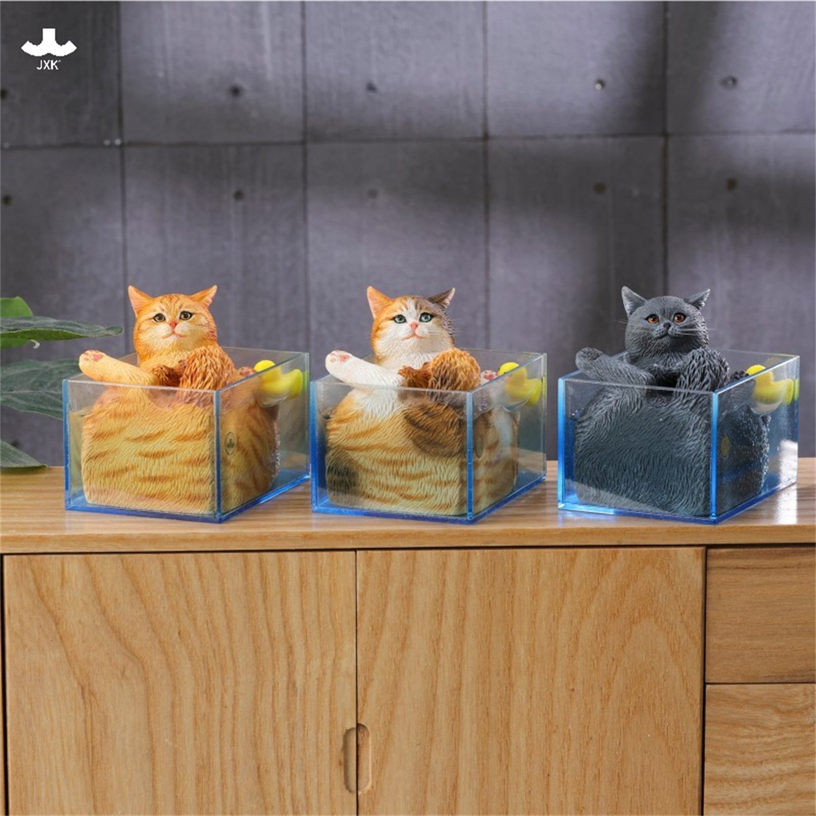 JXK Bubble Bath Cats Model
