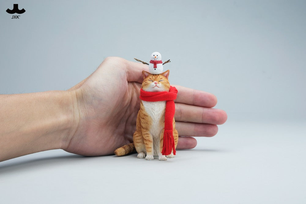 JXK Warm Cat In Winter Corner Figure