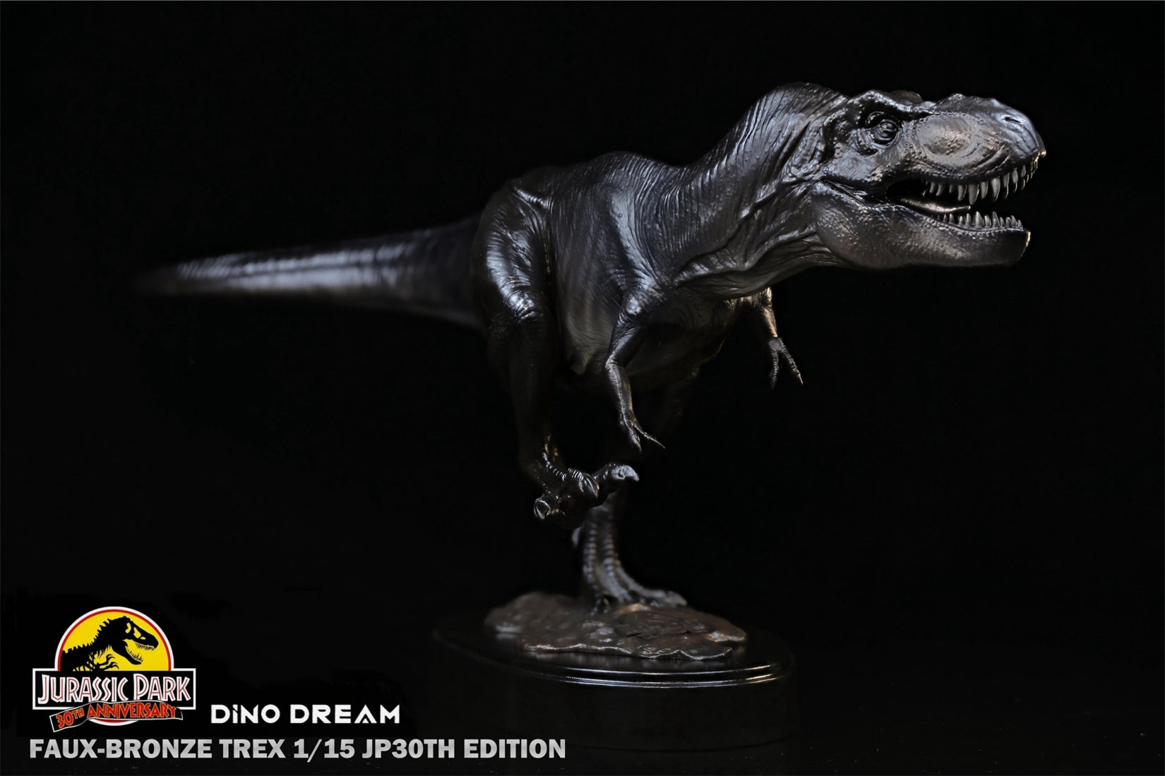 DINO DREAM FAUX-BRONZE VELOCIRAPTOR TREX STATUE