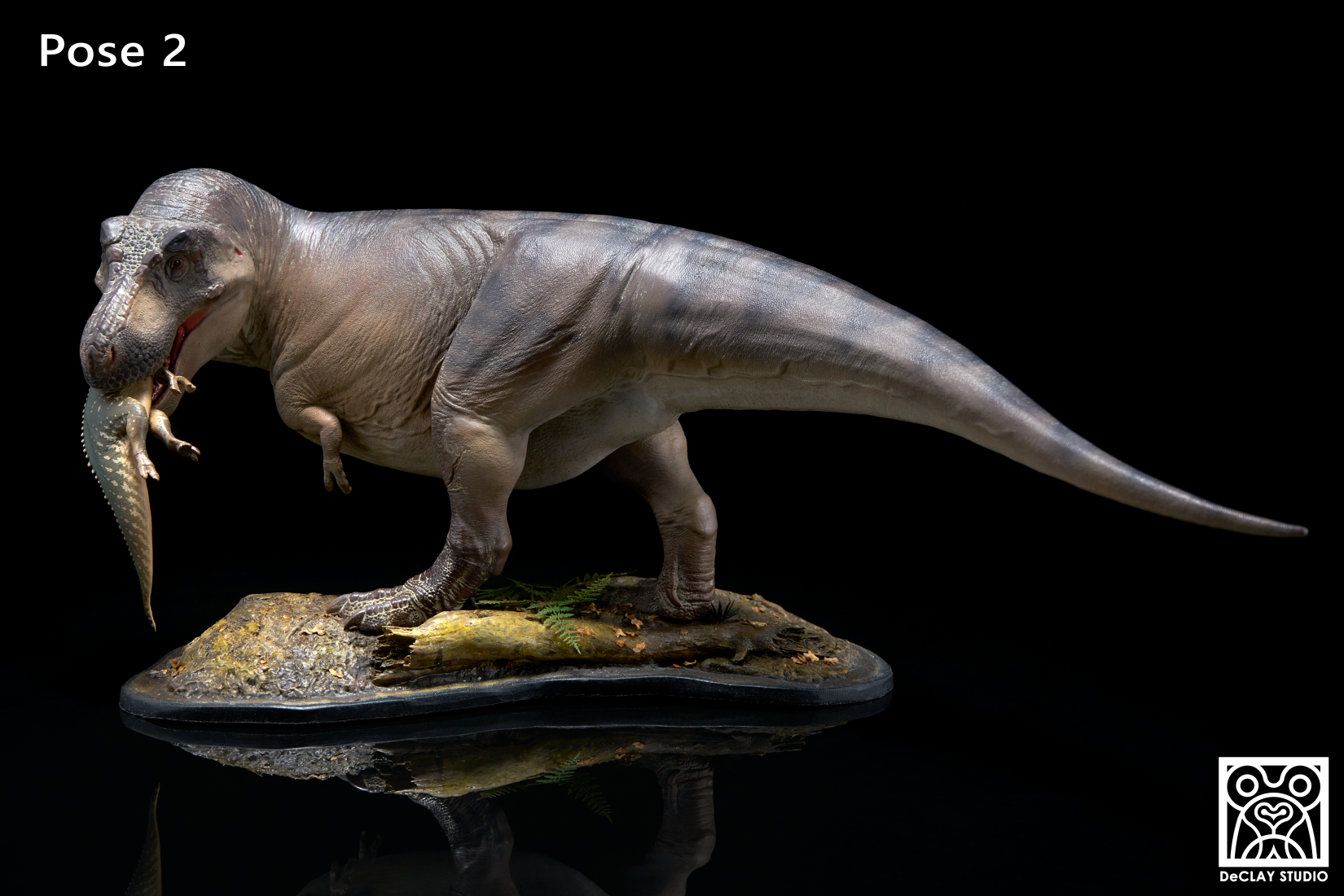 De CLAY Studio T. rex and Edmontosaurus Model