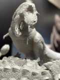 SHOWANNA 1:15 Scale Tyrannosaurus Rex VS Ankylosaurus SCENE STATUE