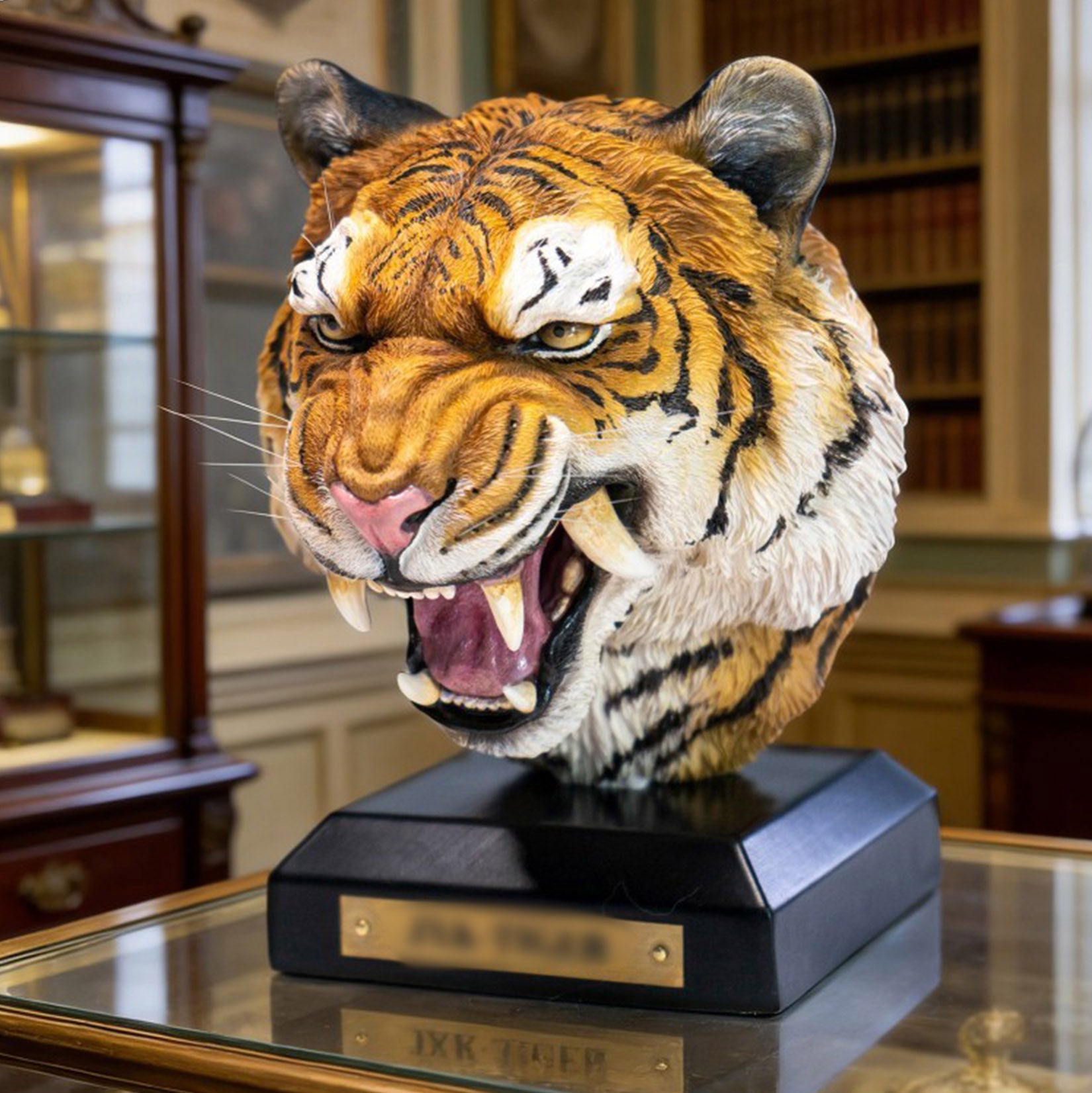 JXK Tiger Head Statue Figure