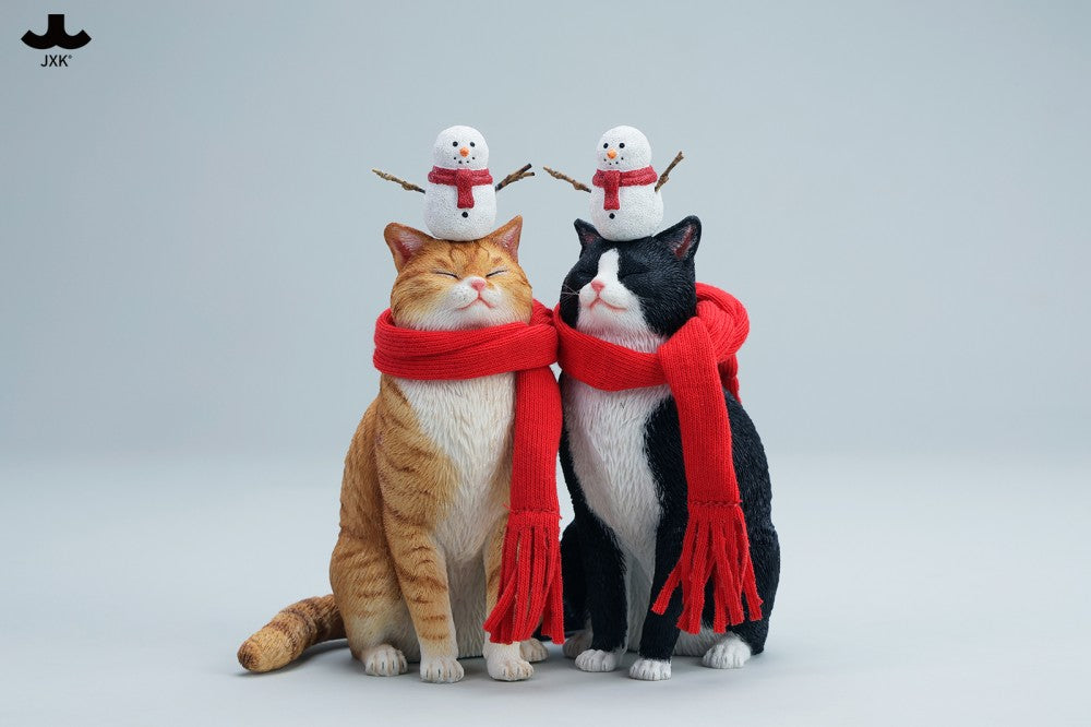 JXK Warm Cat In Winter Corner Figure