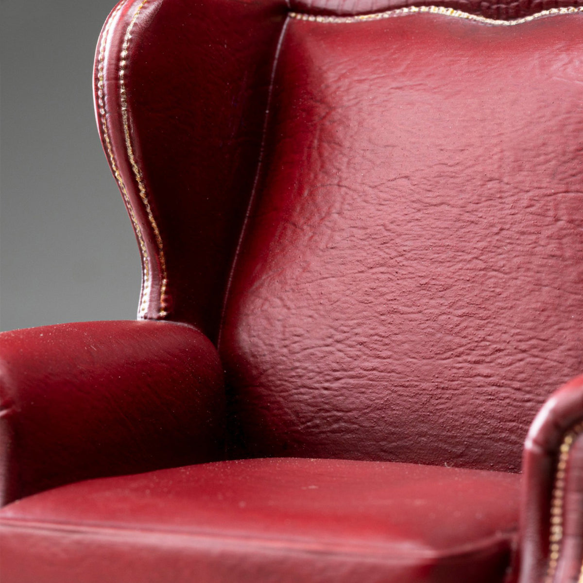 MMMTOYS Studio 1:12 Scale Burgundy Manor Armchair Model