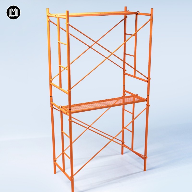 MMMTOYS Orange Scaffolding Scene Decoration