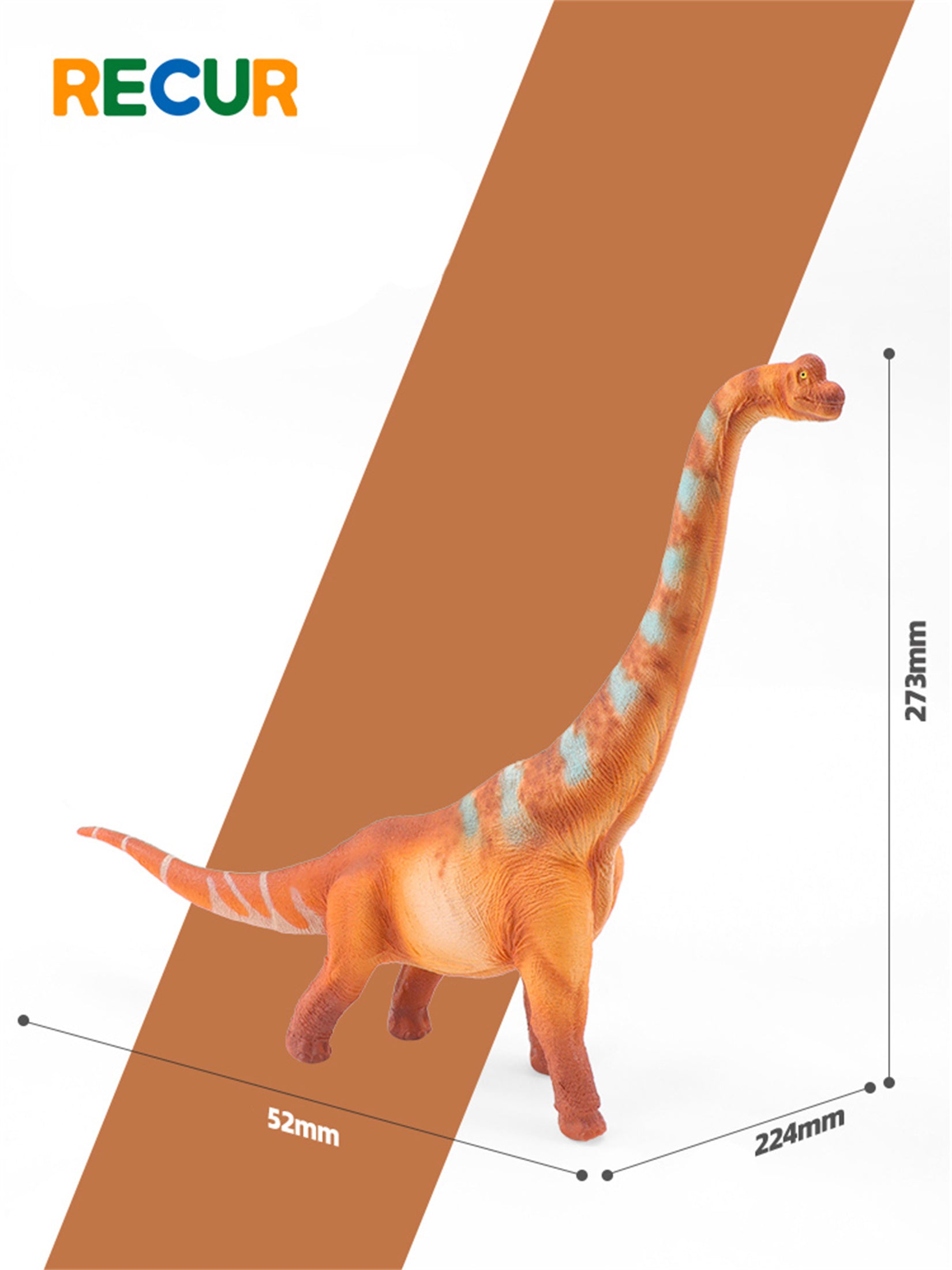 RECUR 1:65 Scale Brachiosaurus Elmer Model