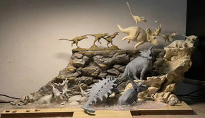 Sensen 1:20 Scale Dinosaur River Crossing Scene