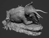 Vlad Konstantinov 1:10 Scale Triceratops Scene Statue