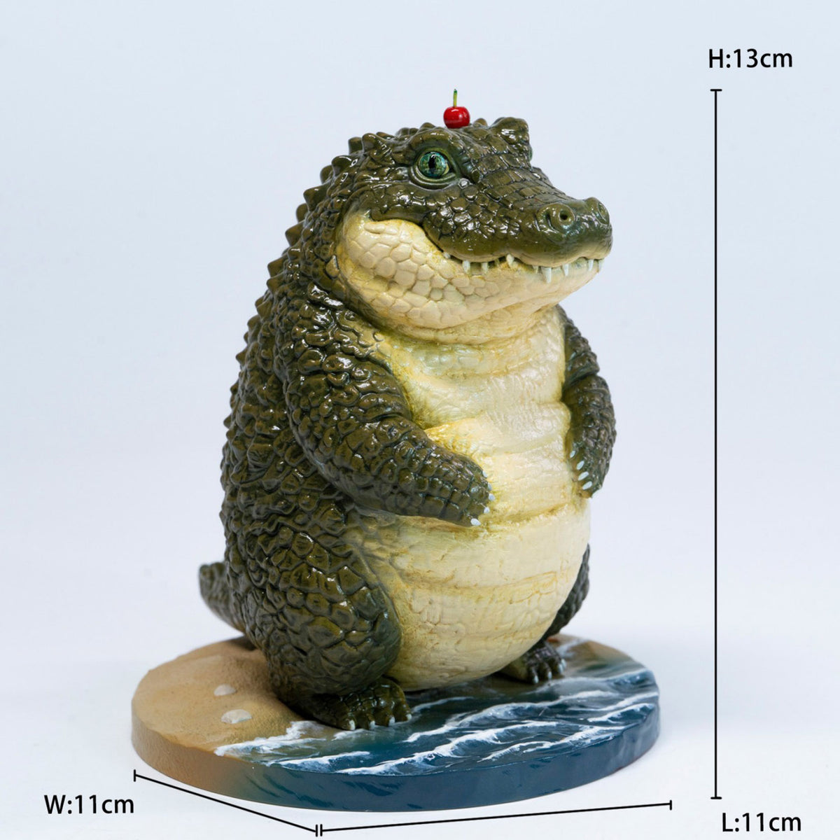 JXK Realistic Swamp Crocodile Resin Reptile Animal Statue