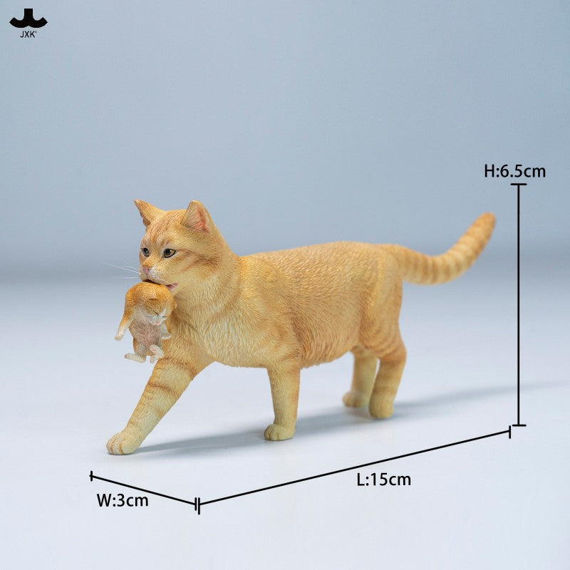 JXK Domestic Cat with Kittens Model
