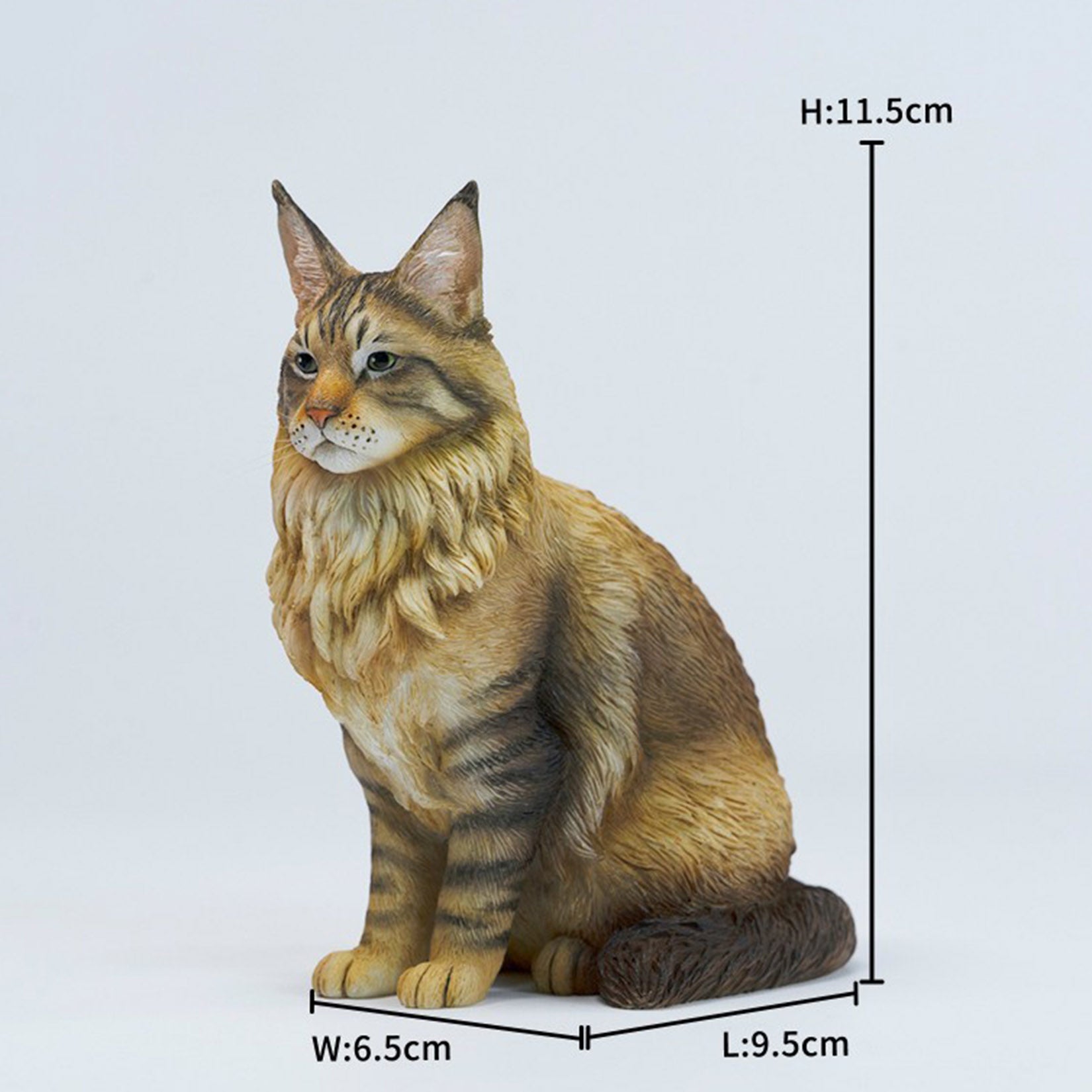 JXK Studio Sitting Upright Maine Coon Cat Model