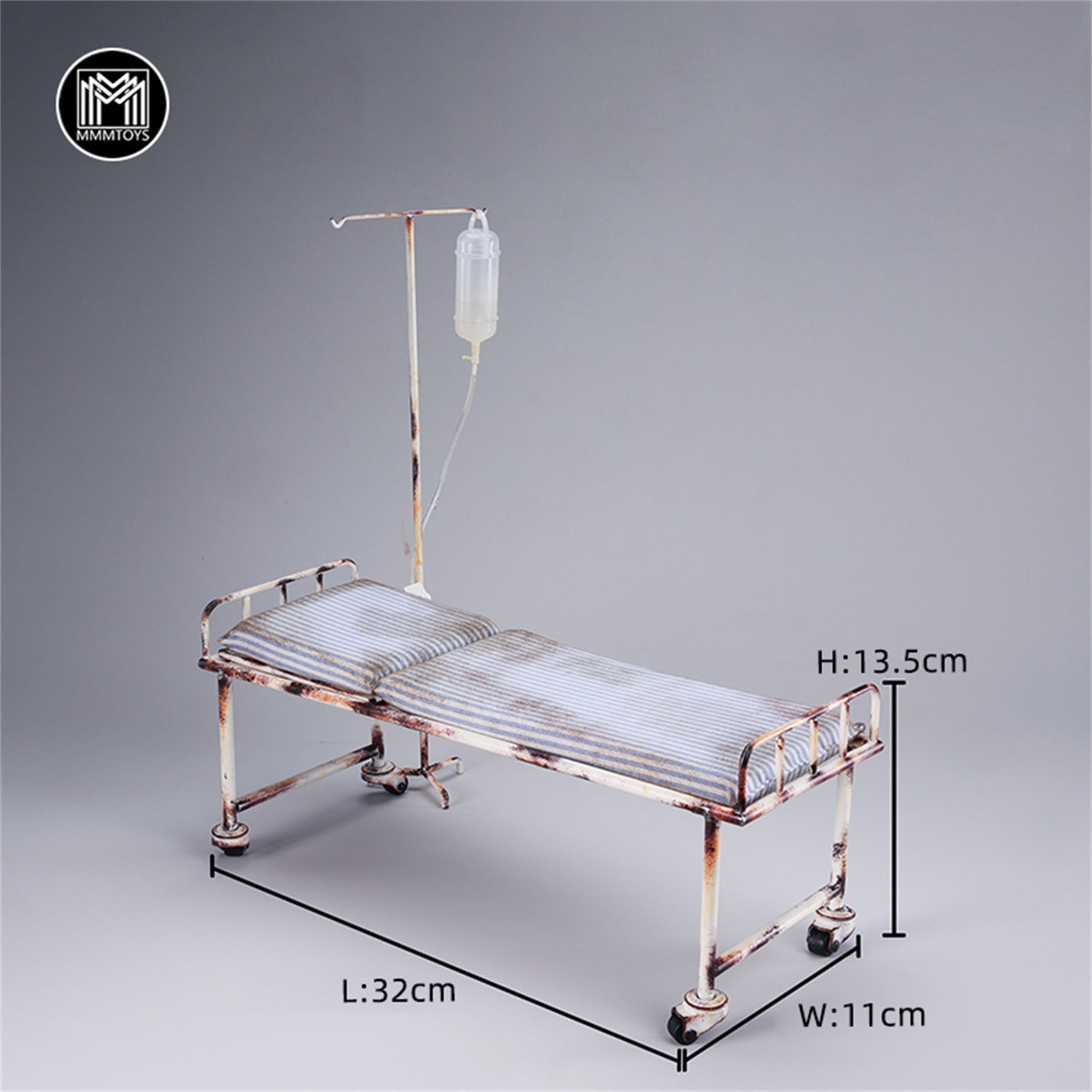 MMMTOYS 1:6 Scale Abandoned Hospital Bed Model