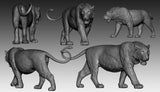 De CLAY Studio American lion Model
