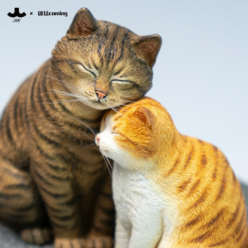 JXK Cats Resting Among Stones Model