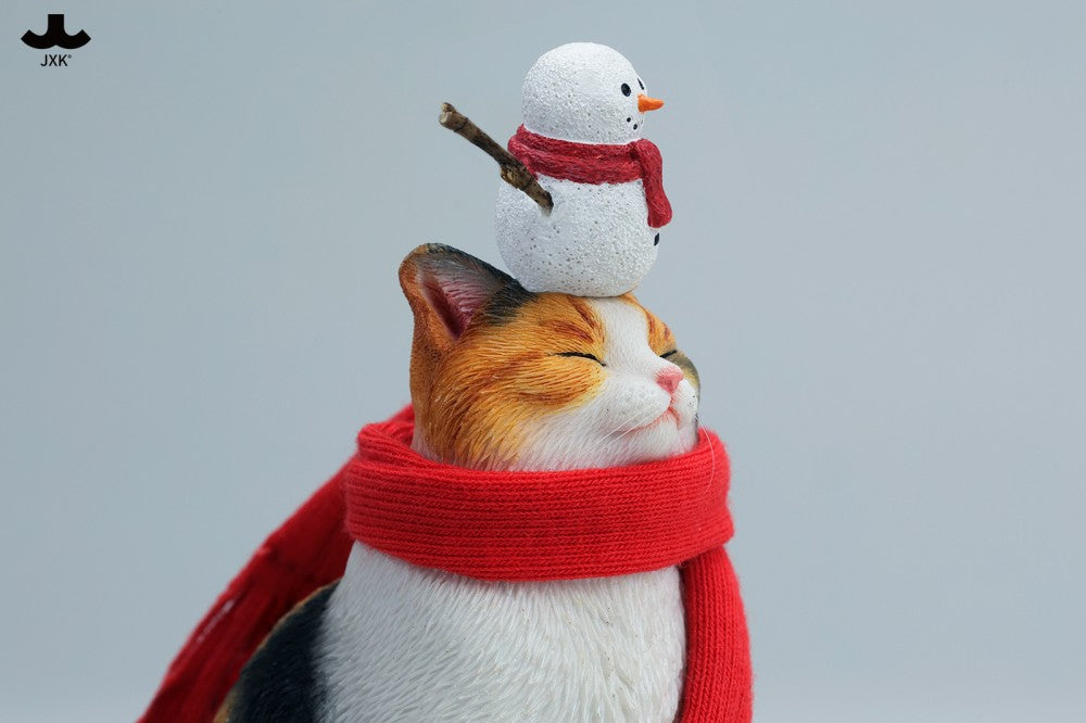 JXK Warm Cat In Winter Corner Figure