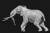 De CLAY Studio African Elephant battling bulls Statue