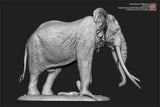 De CLAY Studio African Bush Elephant Scene Statue