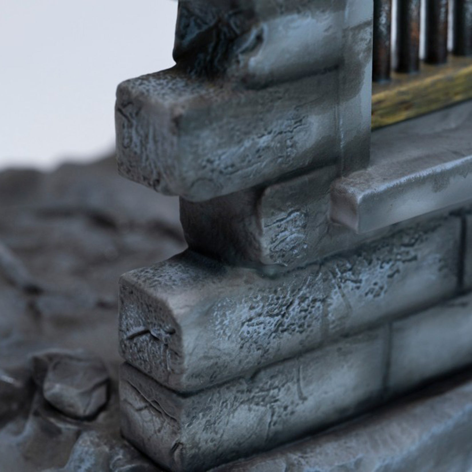 MMMTOYS 1:12 Scale Ruined Wall Outpost Model
