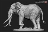 De CLAY Studio African Bush Elephant Scene Statue