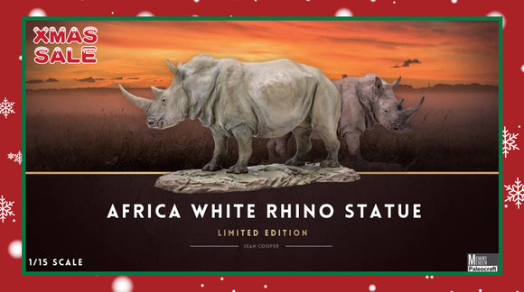 Memory Museum × Paleocraft 1/15 Africa White Rhinos Statue