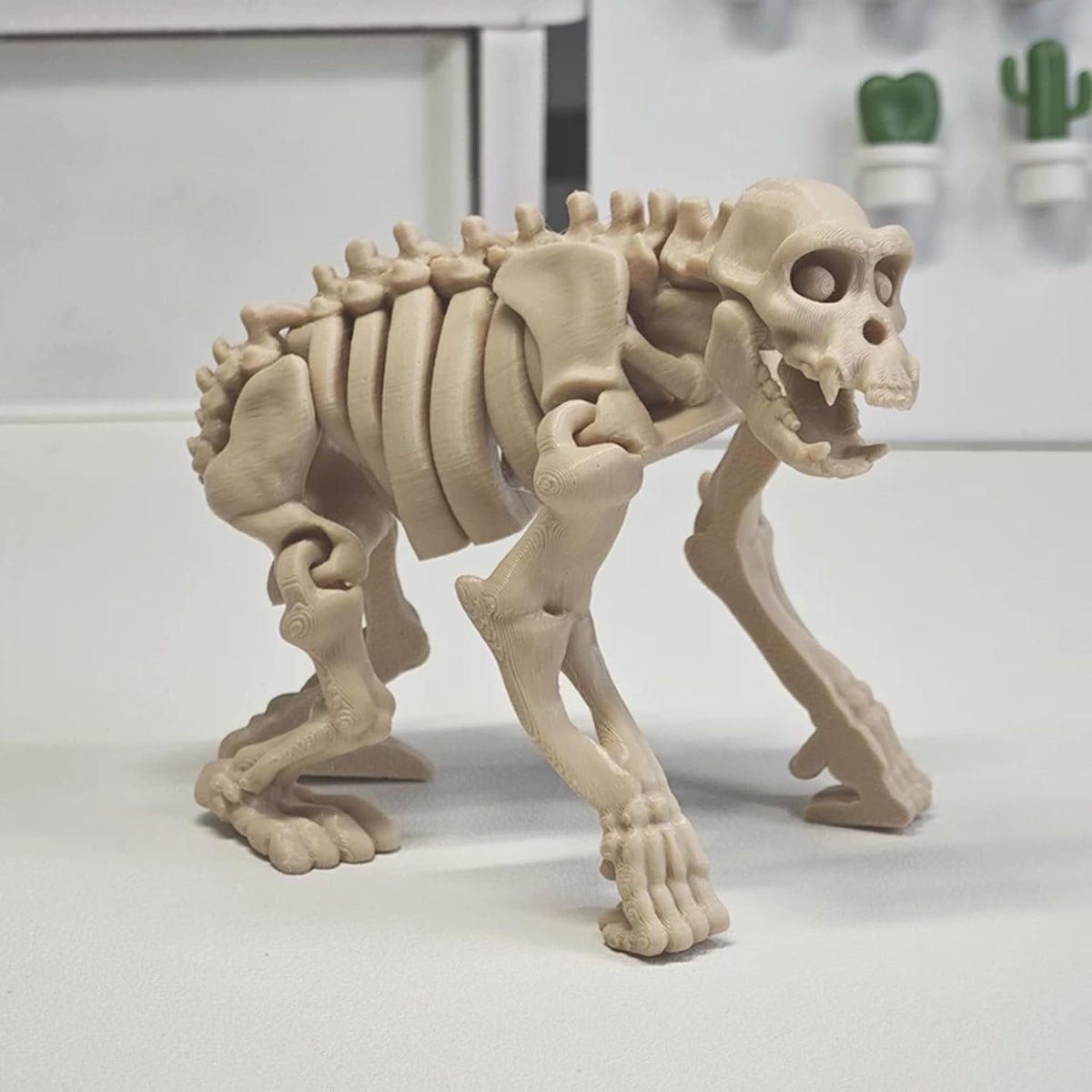 3D Printed African Animal Skeleton Articulated Figure