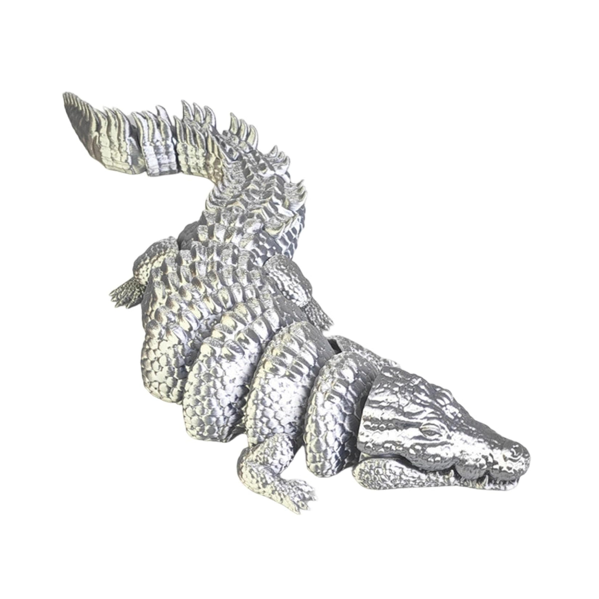 3D Printed Crocodile Articulated Figure Movable Animal Model Display Statue
