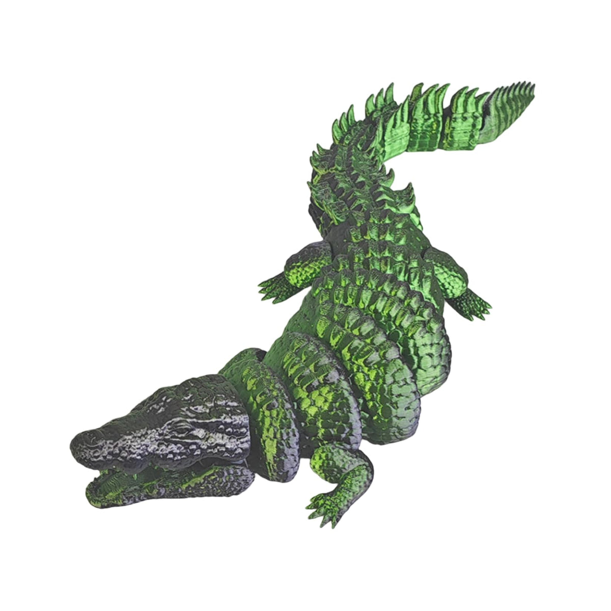 3D Printed Crocodile Articulated Figure Movable Animal Model Display Statue