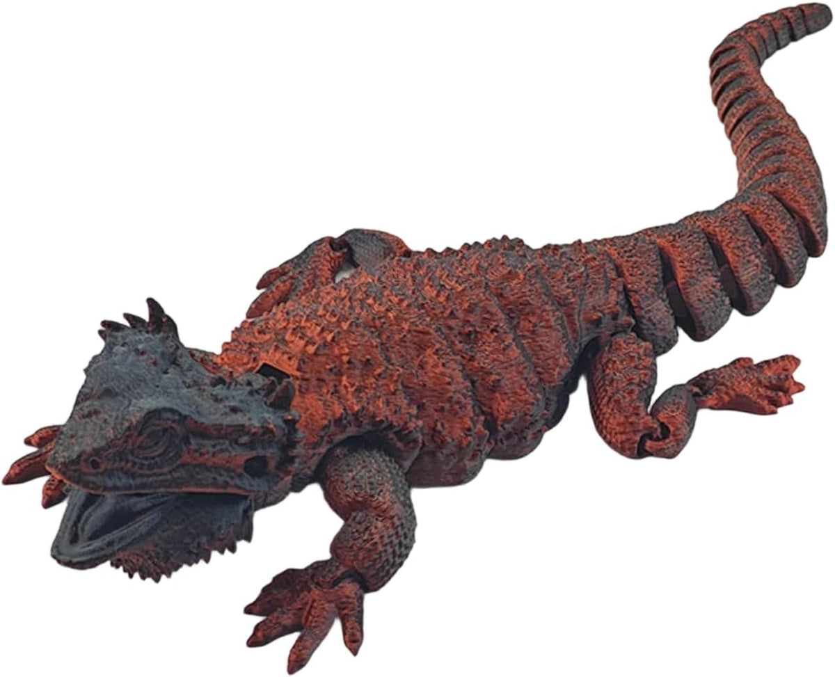 3D Printed Articulated Bearded Dragon Movable Lizard Animal Model