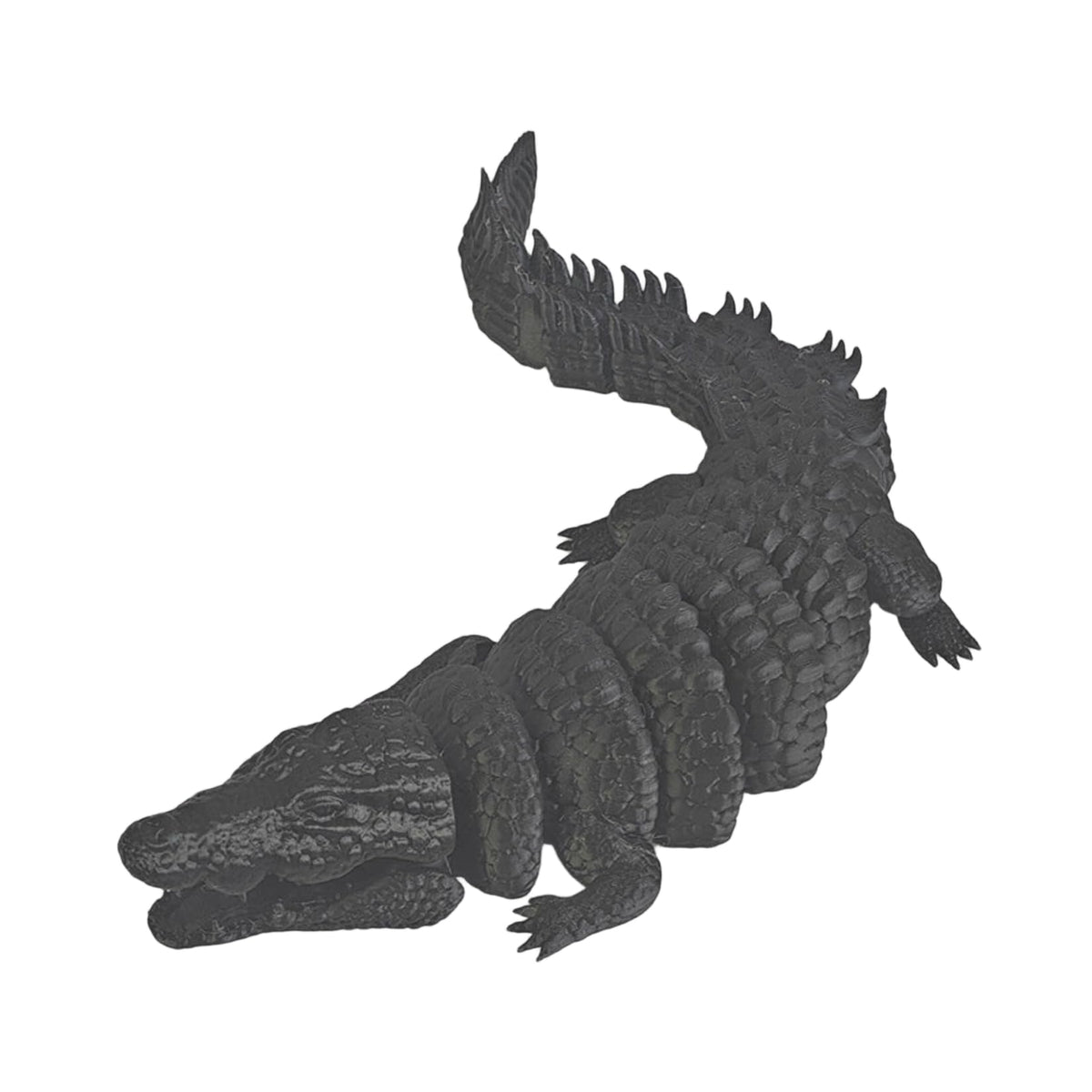 3D Printed Crocodile Articulated Figure Movable Animal Model Display Statue