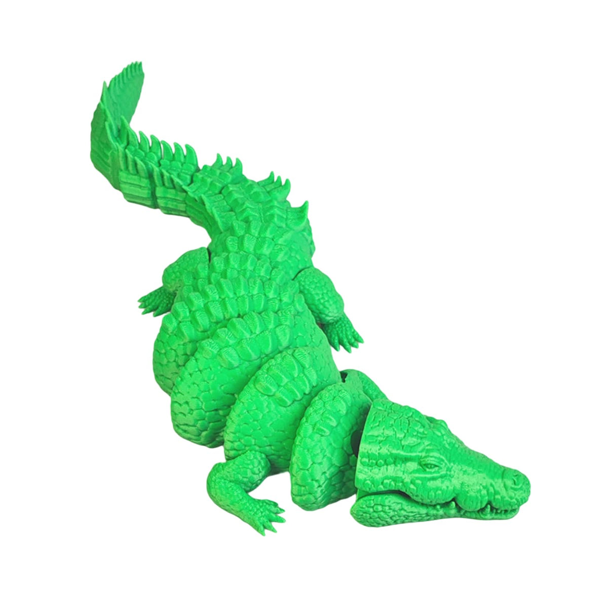 3D Printed Crocodile Articulated Figure Movable Animal Model Display Statue
