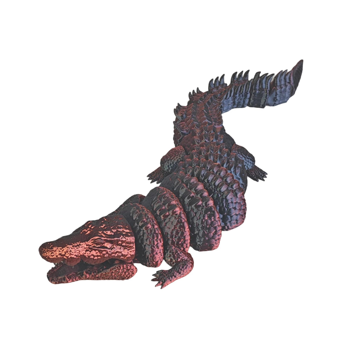 3D Printed Crocodile Articulated Figure Movable Animal Model Display Statue