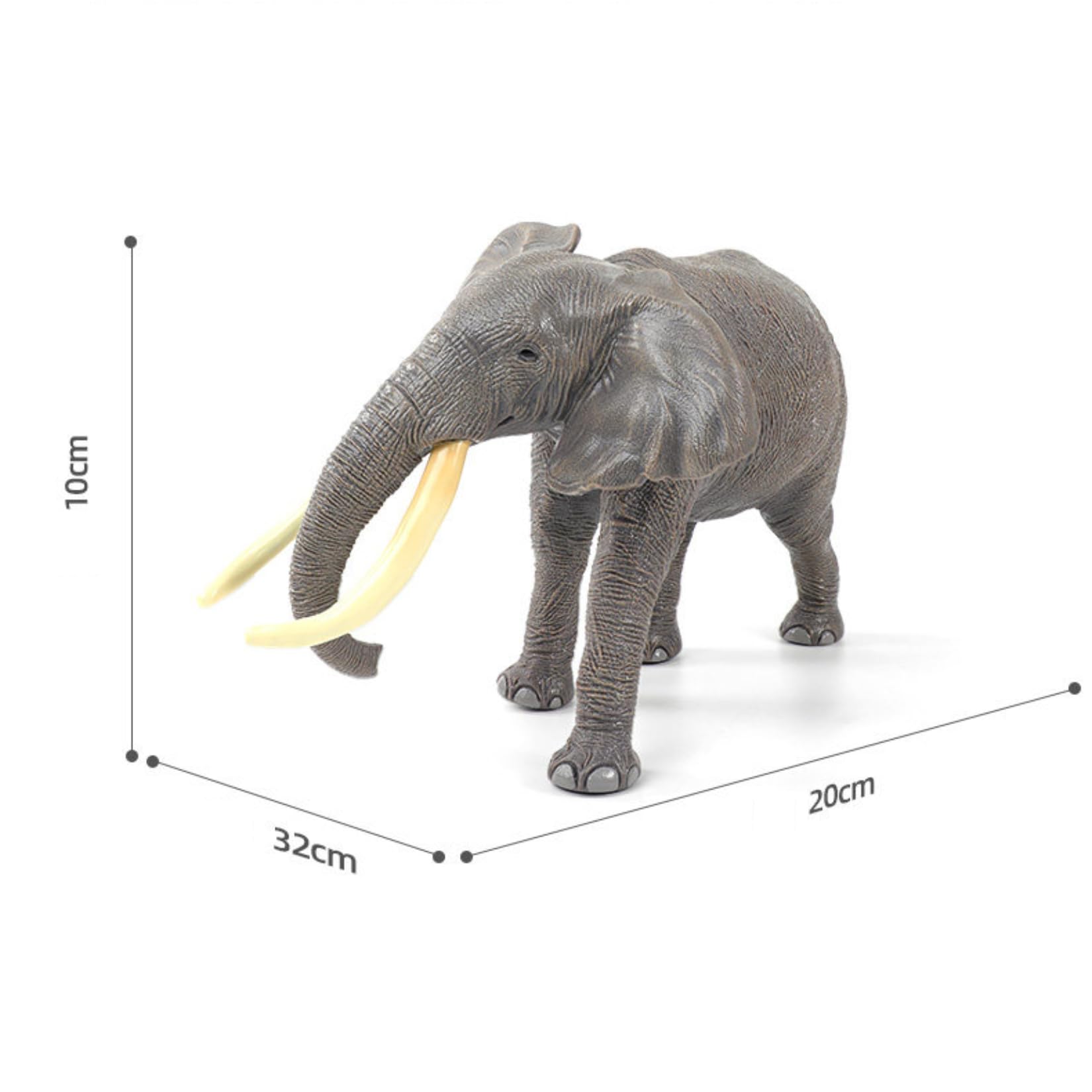 RECUR Elephant Wildlife Model PVC Collectible Figurine