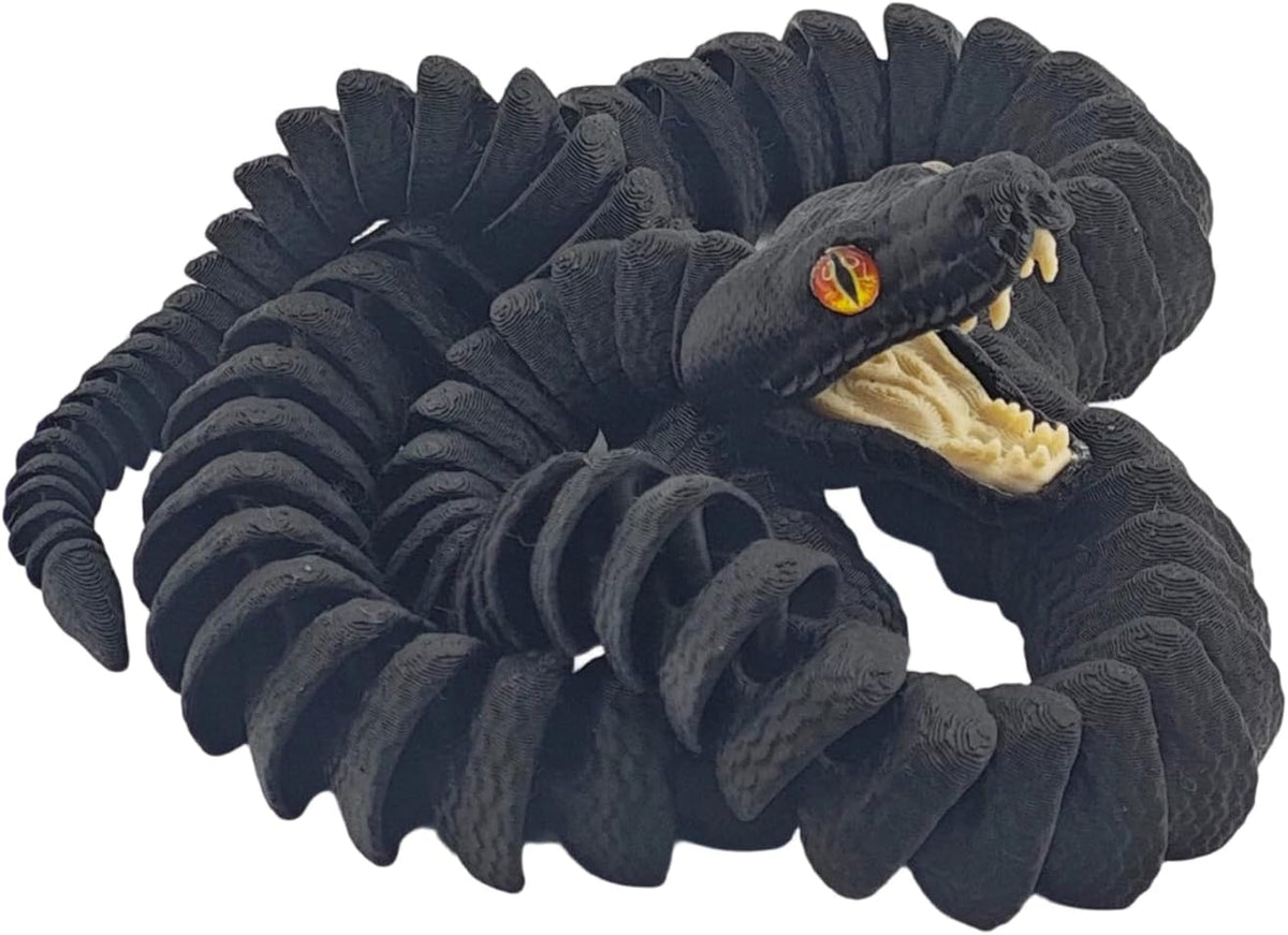 3D Printed Giant Python Articulated Figure Snake Model Collector